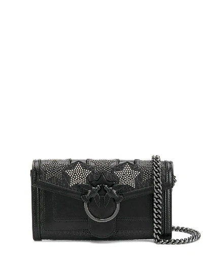 Shop Pinko Starry Sky Wallet With Shoulde In Nero Limousine