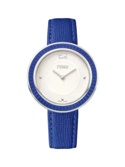Shop Fendi My Way Stainless Steel & Leather-strap Watch In Two Tone