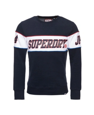 Shop Superdry Men's Retro Stripe Sweatshirt In Navy