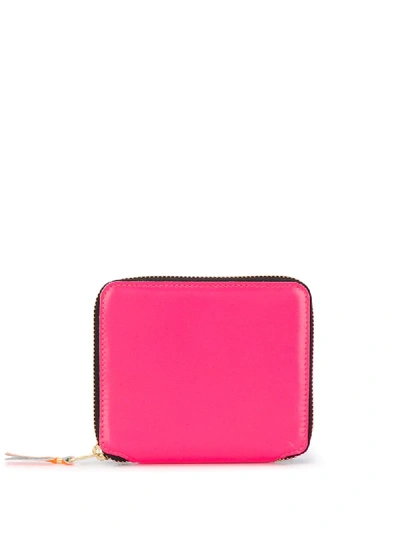 Shop Comme Des Garçons Zipped Mini Wallet In Pink