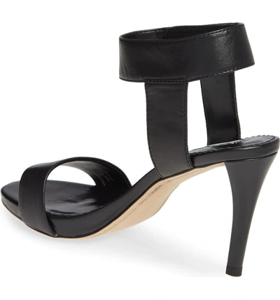 Shop Karl Lagerfeld Olivia Ankle Strap Sandal In Black Leather