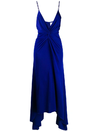 Shop Galvan Supernova Gathered Dress - Blue
