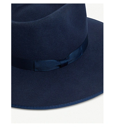 Shop Lack Of Color Rancher Wool Fedora Hat In Navy