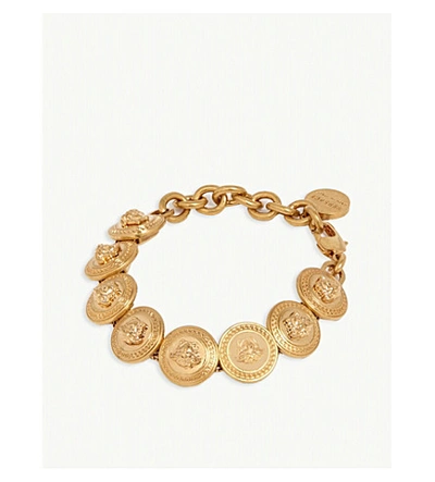 Shop Versace Tribute Bracelet In Gold