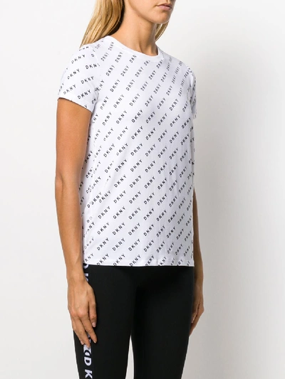 Shop Dkny Logo Printed T-shirt In White