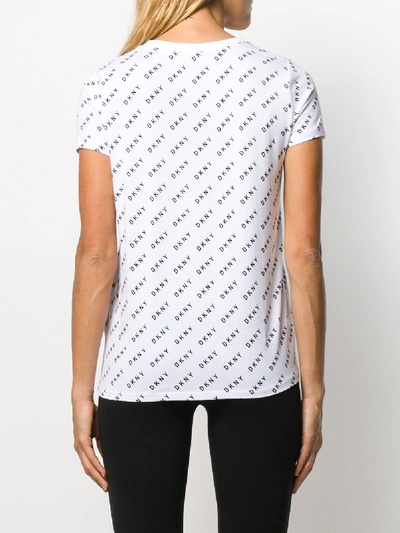 Shop Dkny Logo Printed T-shirt In White