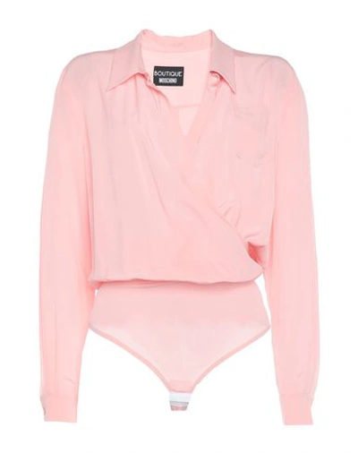 Shop Boutique Moschino Blouses In Light Pink