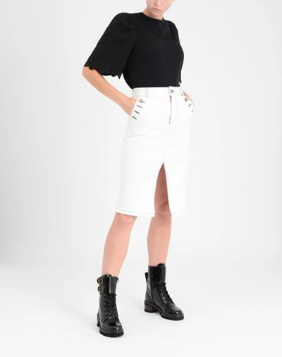 Shop See By Chloé Denim Skirt In White