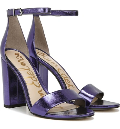 Shop Sam Edelman Yaro Ankle Strap Sandal In Pop Violet Leather