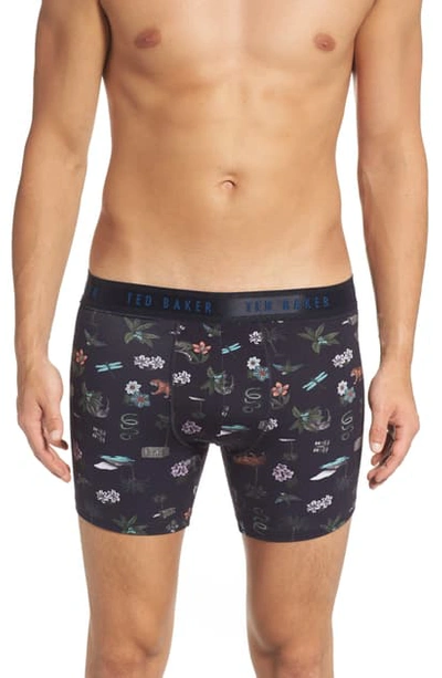 Shop Ted Baker Stretch Modal Boxer Briefs In Navy Canah