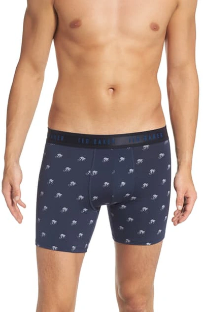 Shop Ted Baker Stretch Modal Boxer Briefs In Navy Agra