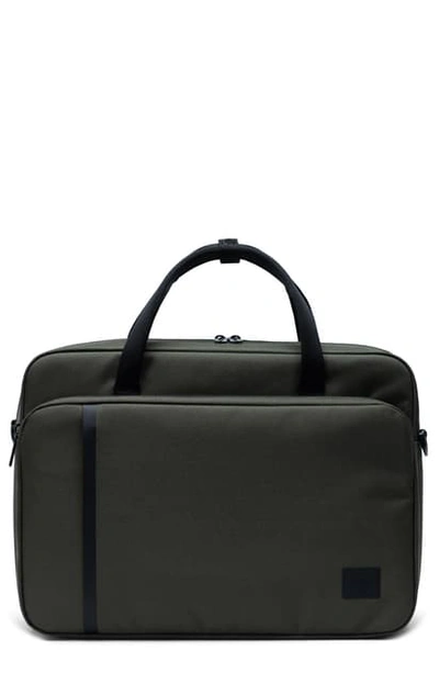 Shop Herschel Supply Co Gibson Travel Briefcase - Green In Dark Olive