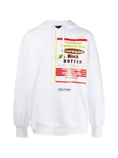 Shop Botter Graphic Print Hoodie In White