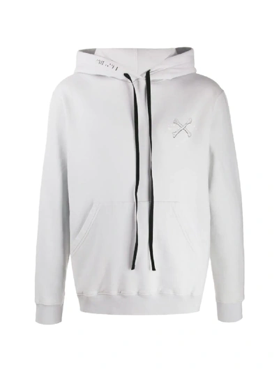 Shop Ben Taverniti Unravel Project Contrasting Drawstring Hoodie In Grey