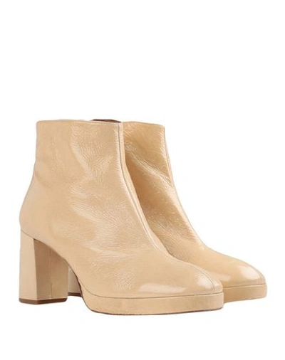 Shop Miista Ankle Boots In Beige