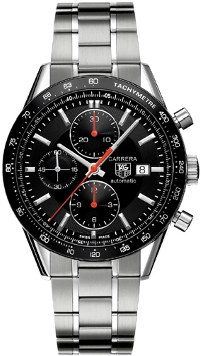 Pre-owned Tag Heuer Carrera Cv2014.ba0794 In Stainless Steel