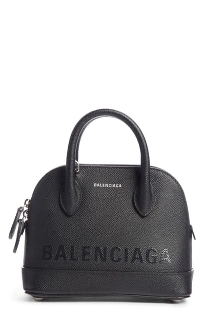 Shop Balenciaga Ville Leather Crossbody Satchel In Black