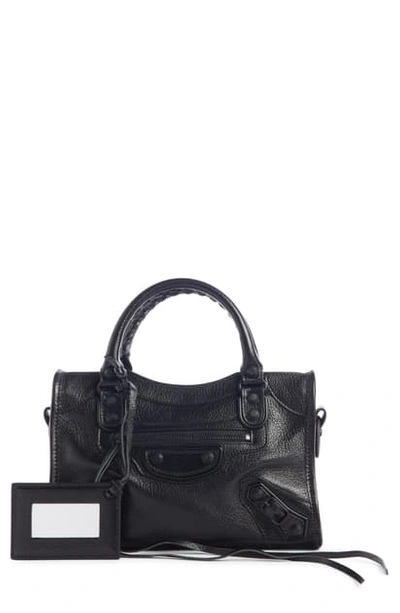 Shop Balenciaga Mini Classic City Leather Tote In Black