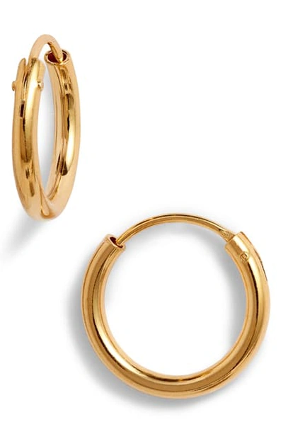 Shop Argento Vivo Sterling Silver Hoop Earrings In Gold