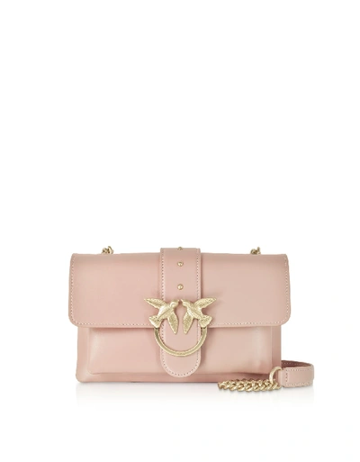 Shop Pinko Pink Leather Shoulder Bag