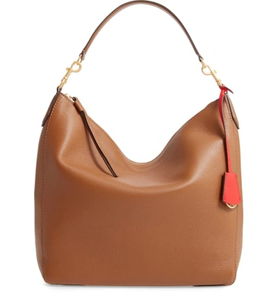 Tory Burch Perry Leather Hobo Bag In Moose | ModeSens