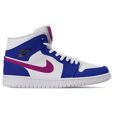 Shop Nike Men's Air Jordan 1 Mid Retro Basketball Shoes In Purple