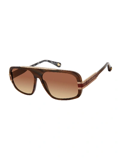 Shop Robert Graham Newman Square Sunglasses In Brown