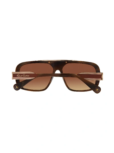 Shop Robert Graham Newman Square Sunglasses In Brown