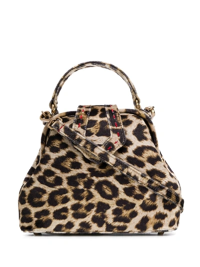 Shop Mehry Mu Leopard Print Crossbody Bag In Brown