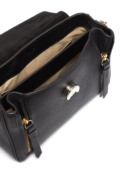 Shop Chloé 'faye Day' Mini Leather Shoulder Bag In Black