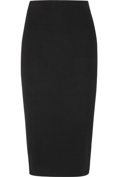 Shop Ninety Percent Net Sustain Stretch-tencel Midi Skirt In Black