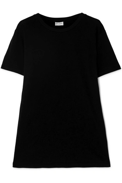 Shop Saint Laurent Velvet Mini Dress In Black