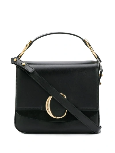 Shop Chloé C-ring Shoulder Bag - Black
