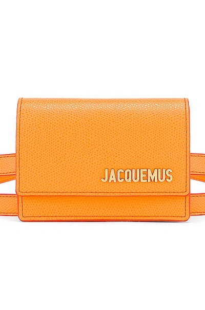 Shop Jacquemus Wallet Belt In Orange