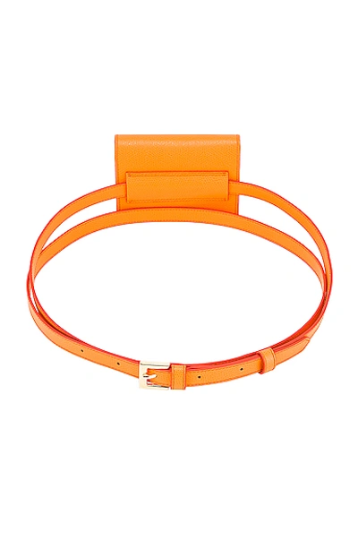 Shop Jacquemus Wallet Belt In Orange