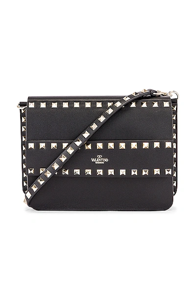 Shop Valentino Rockstud Crossbody Camera Bag In Black