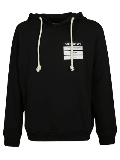 Shop Maison Margiela Patch Detail Hoodie In Black