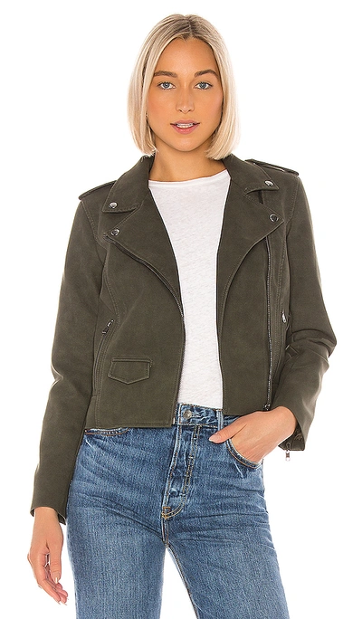 Shop Bb Dakota Aint It Cool Faux Suede Jacket In Green Moss