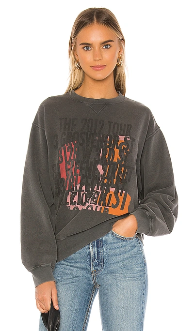 Shop Anine Bing Ramona Sweatshirt In Charcoal