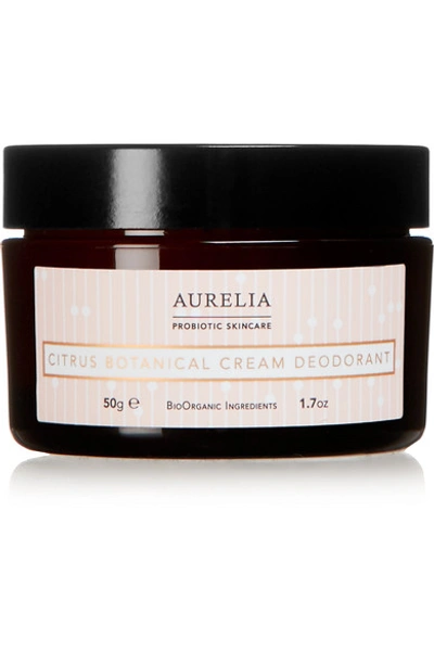 Shop Aurelia Probiotic Skincare + Net Sustain Citrus Botanical Cream Deodorant, 50g In Colorless