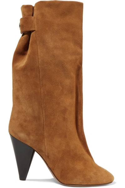 Shop Isabel Marant Lakfee Suede Boots In Light Brown