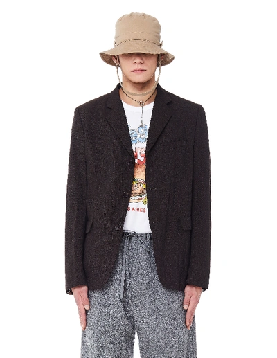 Shop Junya Watanabe Brown Striped Jacket