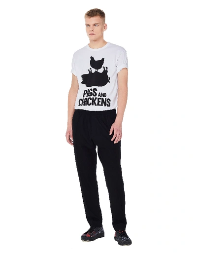 Shop Junya Watanabe White Cotton Pigs & Chickens T-shirt