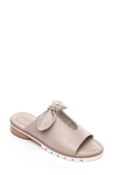 Shop Bernardo Alice Bow Slide Sandal In Clay Leather