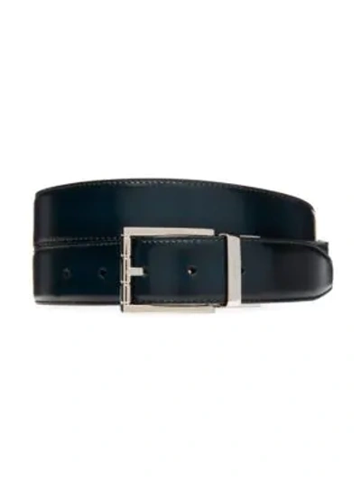 Shop Bally Men's Astor Reversible Leather Belt In Black