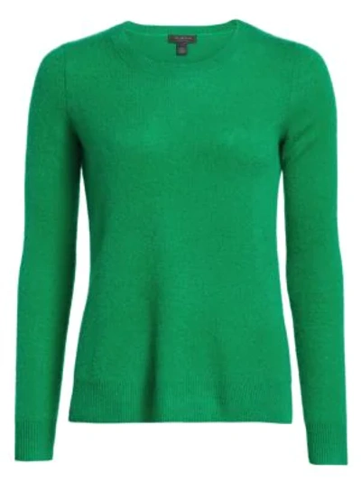 Shop Saks Fifth Avenue Women's Collection Featherweight Cashmere Sweater In Jungle Green