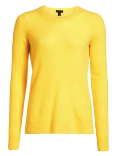 Shop Saks Fifth Avenue Women's Collection Featherweight Cashmere Sweater In Sunshine Yellow