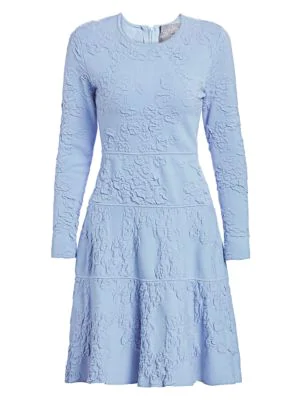 powder blue long sleeve dress