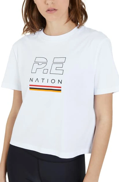 Shop P.e Nation Ignition Cropped Tee In White