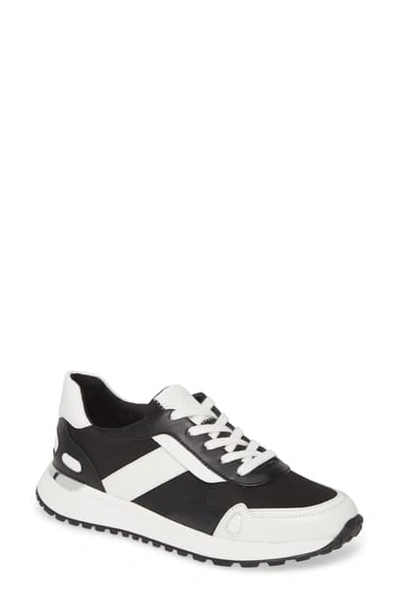 Shop Michael Michael Kors Monroe Low Top Sneaker In Black/ Optic White Multi